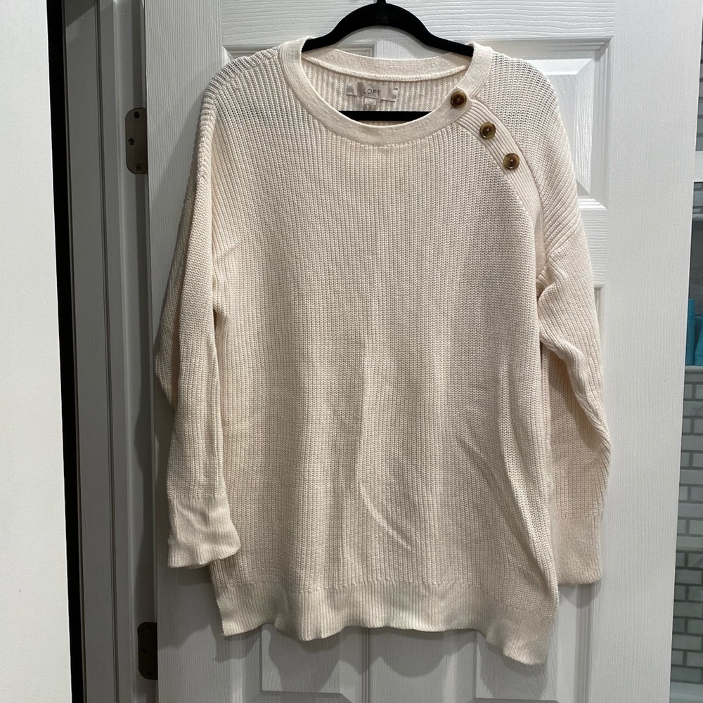 Loft button sweater